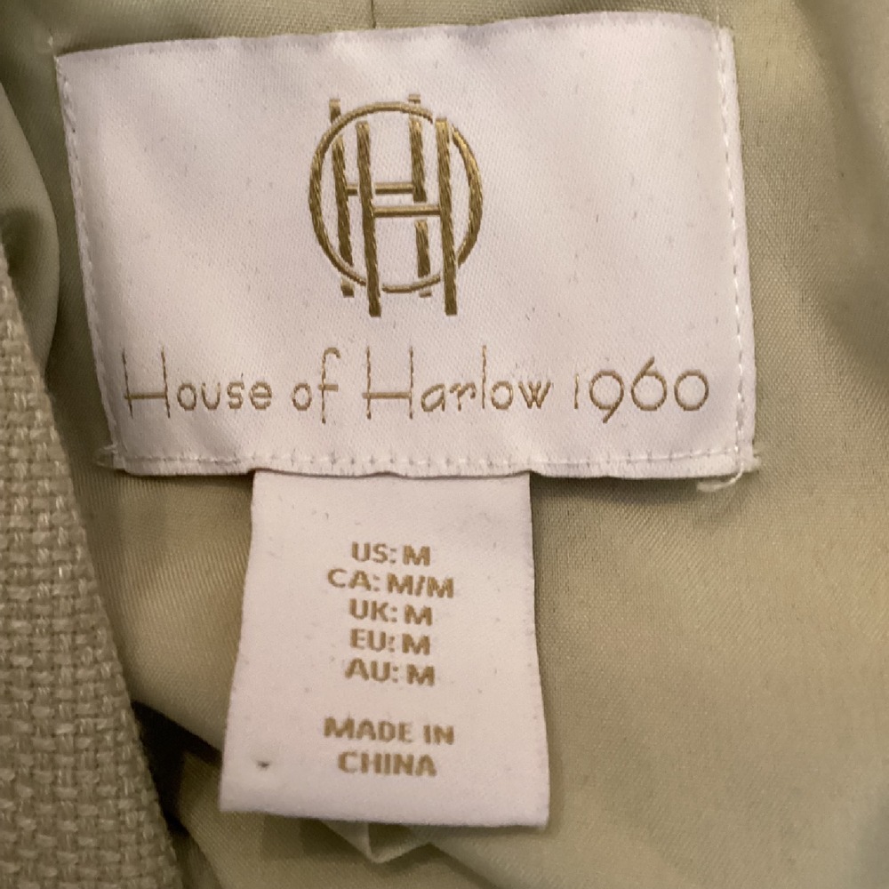 House of‎ Harlow 1960 Blazer Size Medium Beige Double Breasted Business Casual - Picture 7 of 8